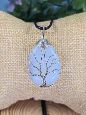 Handmade Opalite Tree of Life Necklace #58